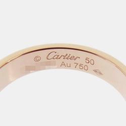 Pre Owned Cartier 18K Rose Gold Love Band Ring EU 50