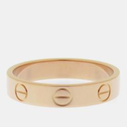 Pre Owned Cartier 18K Rose Gold Love Band Ring EU 50
