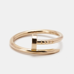 Pre Owned Cartier Juste Un Clou 18k Rose Gold Small Model Ring Size 52