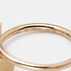 Pre Owned Cartier Juste Un Clou 18k Rose Gold Small Model Ring Size 52
