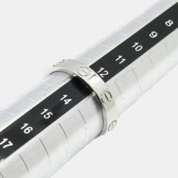 Pre Owned Cartier Platinum Love Band Ring EU 53