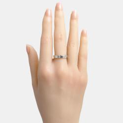 Pre Owned Cartier Platinum Love Band Ring EU 53