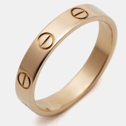 Pre Owned Cartier Love 18k Rose Gold Wedding Band Ring Size 54