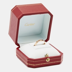 Pre Owned Cartier Love 18k Rose Gold Wedding Band Ring Size 54