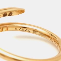 Pre Owned Cartier Juste Un Clou 18k Yellow Gold Small Model Ring Size 46