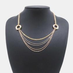 Pre Owned Cartier 18K Yellow, Rose, White Gold Trinity Drape Multistrand Necklace