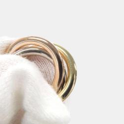 Pre Owned Cartier 18K Yellow, Rose, White Gold Trinity Drape Multistrand Necklace