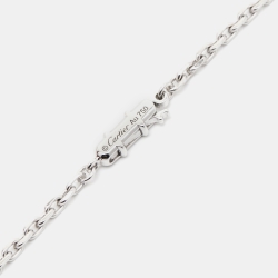 Cartier Panthere De Cartier Diamond 18K White Gold Pendant Necklace