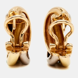 Pre Owned Cartier Trinity 18k Three Tone Gold Earrings