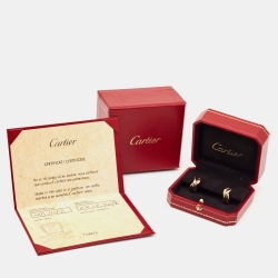 Pre Owned Cartier Trinity 18k Three Tone Gold Earrings