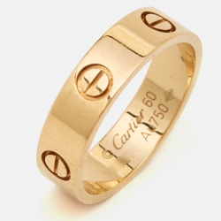 مملوكة مسبقًا Cartier Love 18k Yellow Gold Ring  Size 60