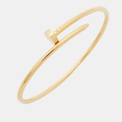 Pre Owned Cartier Juste Un Clou Small Model 18k Yellow Gold Bracelet 16