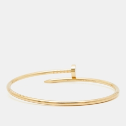 Pre Owned Cartier Juste Un Clou Small Model 18k Yellow Gold Bracelet 16