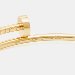 Pre Owned Cartier Juste Un Clou Small Model 18k Yellow Gold Bracelet 16