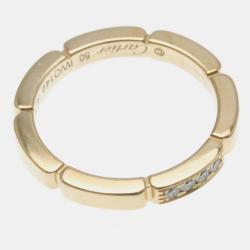 Pre Owned Cartier 18K Rose Gold and Diamond Maillon Panthere Band Ring EU 50
