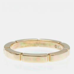 Pre Owned Cartier 18K Rose Gold and Diamond Maillon Panthere Band Ring EU 50