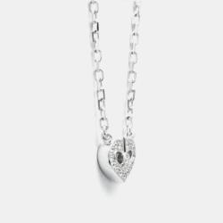 Pre Owned Cartier 18K White Gold and Diamond C De Cartier Pendant Necklace