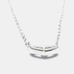 Pre Owned Cartier 18K White Gold and Diamond C De Cartier Pendant Necklace