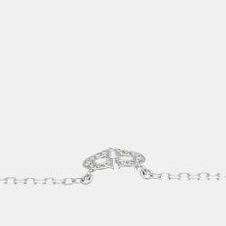 Pre Owned Cartier 18K White Gold and Diamond C De Cartier Pendant Necklace