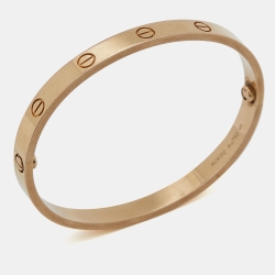 Pre Owned Cartier Love 18k Rose Gold Bracelet 18