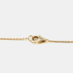 مملوكة مسبقًا Cartier Amulette De Cartier Chrysophase Diamond 18k Yellow Gold XS Model Necklace