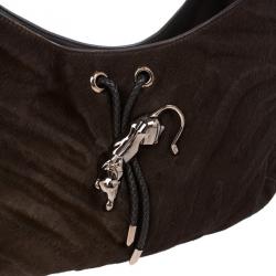 Pre Owned Cartier Brown Pony Hair Small Panthere de Cartier Bag