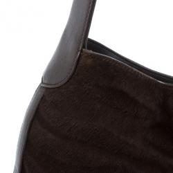 Pre Owned Cartier Brown Pony Hair Small Panthere de Cartier Bag