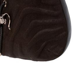Pre Owned Cartier Brown Pony Hair Small Panthere de Cartier Bag