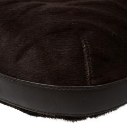 Pre Owned Cartier Brown Pony Hair Small Panthere de Cartier Bag