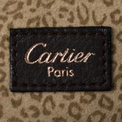 Pre Owned Cartier Brown Pony Hair Small Panthere de Cartier Bag