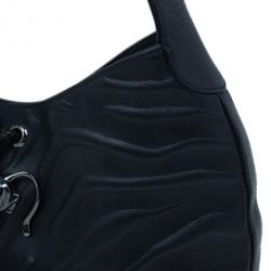 مملوكة مسبقًا حقيبة كاتييه جلد أسود صغيرة بانثر دو كارتييه