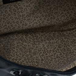 مملوكة مسبقًا حقيبة كاتييه جلد أسود صغيرة بانثر دو كارتييه