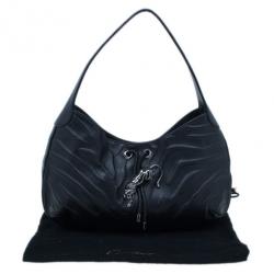 مملوكة مسبقًا حقيبة كاتييه جلد أسود صغيرة بانثر دو كارتييه