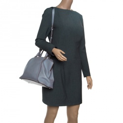 Pre Owned Cartier Lilac Leather C De Cartier Small Tote