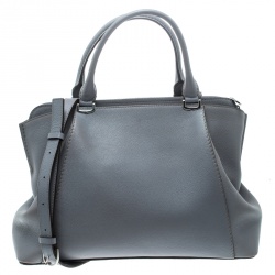 Pre Owned Cartier Lilac Leather C De Cartier Small Tote