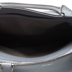 Pre Owned Cartier Lilac Leather C De Cartier Small Tote