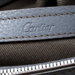 Pre Owned Cartier Lilac Leather C De Cartier Small Tote