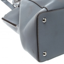 Pre Owned Cartier Lilac Leather C De Cartier Small Tote