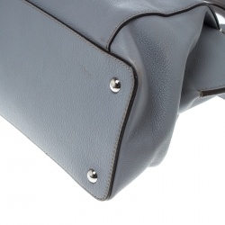 Pre Owned Cartier Lilac Leather C De Cartier Small Tote