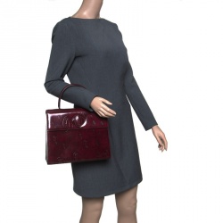Cartier Bordeaux Patent Leather Happy Birthday Top Handle Bag