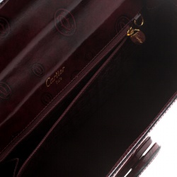 Cartier Bordeaux Patent Leather Happy Birthday Top Handle Bag