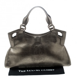 مملوكة مسبقًا حقيبة يد كارتييه مارسلو دو كارتييه جلد ذهبية