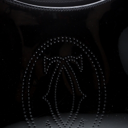 مملوكة مسبقًا حقيبة كارتييه ماركلو دو كارتييه كبيرة جلد لامعة سوداء