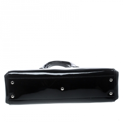 مملوكة مسبقًا حقيبة كارتييه ماركلو دو كارتييه كبيرة جلد لامعة �سوداء