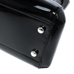 مملوكة مسبقًا حقيبة كارتييه ماركلو دو كارتييه كبيرة جلد لامعة سوداء