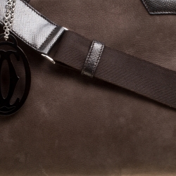 مملوكة مسبقًا Cartier Brown Suede Nubuck Medium Marcello de Cartier Bag