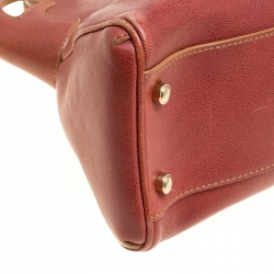 Pre Owned حقيبة يد كارتييه مارسلو دو كارتييه جلد حمراء