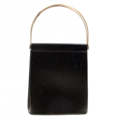 Pre Owned Cartier Black Leather Small Trinity Bag