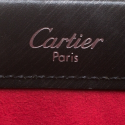 Pre Owned Cartier Black Leather Small Trinity Bag