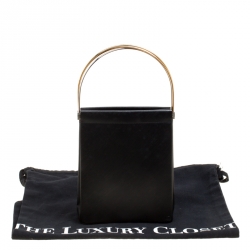 Pre Owned Cartier Black Leather Small Trinity Bag